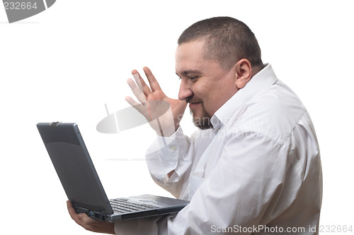 Image of Businessman with notebook