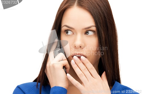 Image of businesswoman with cell phone