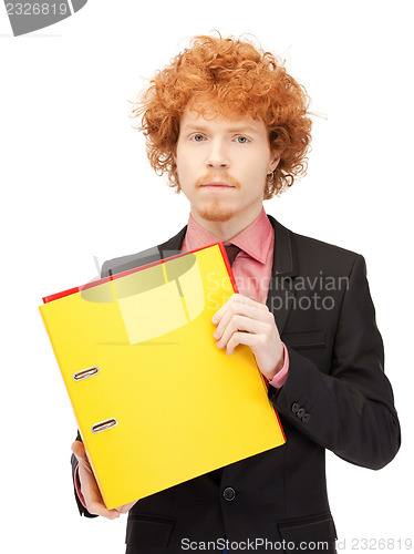 Image of man with folders