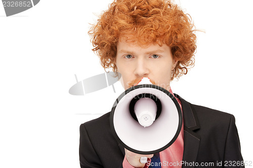 Image of man with megaphone