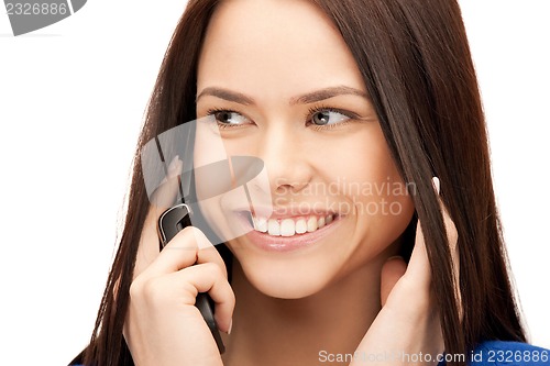 Image of businesswoman with cell phone