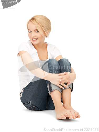 Image of  happy and carefree teenage girl