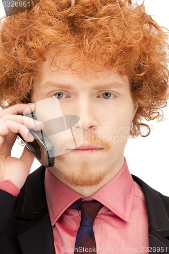 Image of handsome man with cell phone
