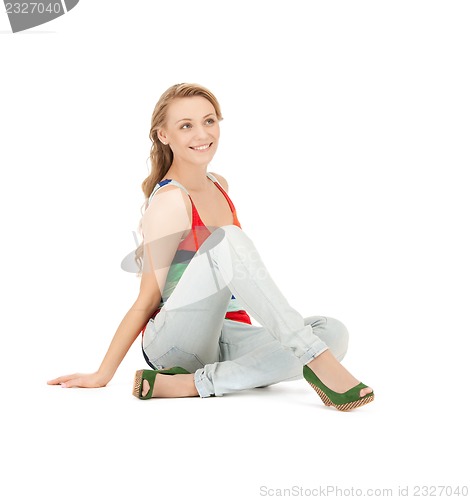 Image of happy and carefree teenage girl