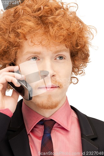 Image of handsome man with cell phone