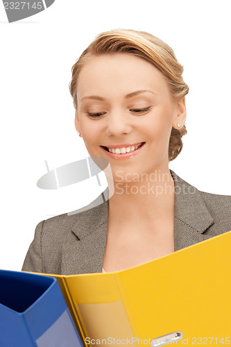 Image of woman with folders