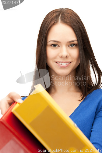 Image of woman with folders