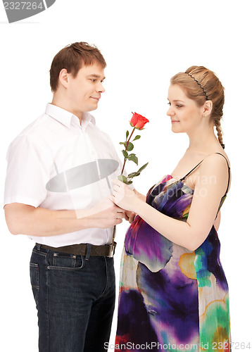 Image of pregnant couple waiting for baby