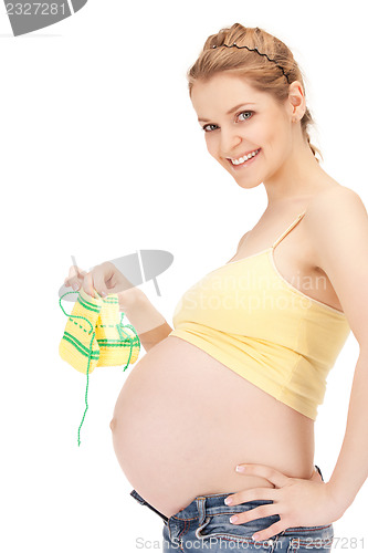 Image of pregnant woman with socks