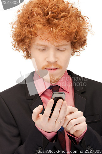 Image of handsome man with cell phone