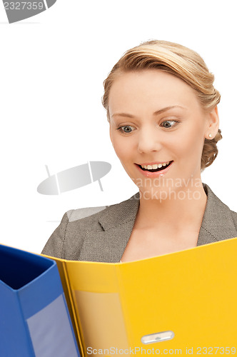 Image of woman with folders