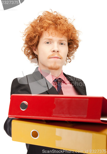 Image of man with folders