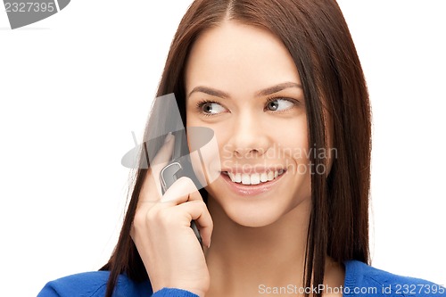 Image of businesswoman with cell phone