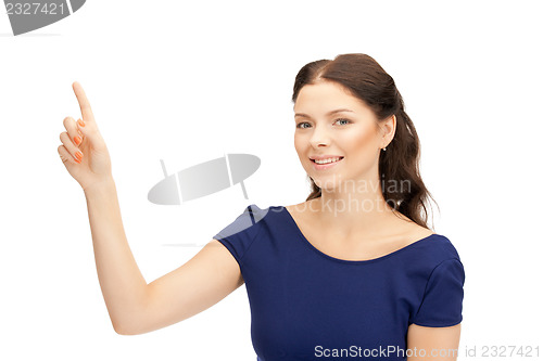 Image of businesswoman pointing her finger