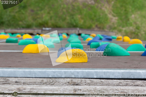 Image of Outside climbing wall, view from the top