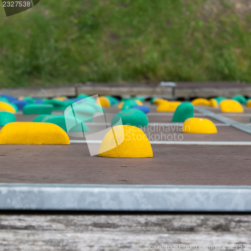 Image of Outside climbing wall, view from the top