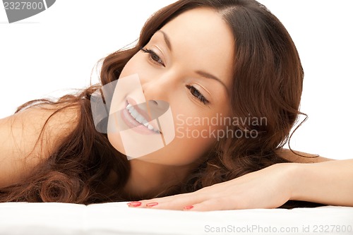 Image of beautiful woman in spa salon