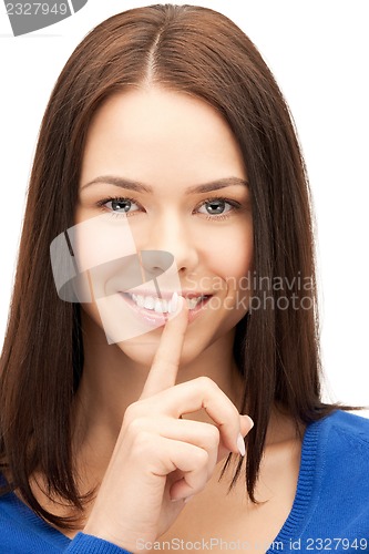 Image of finger on lips