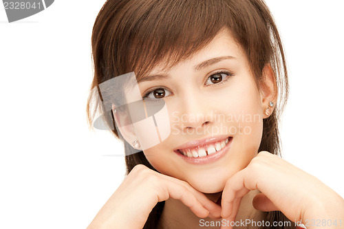 Image of pensive teenage girl