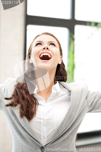Image of woman with expression of tryumph