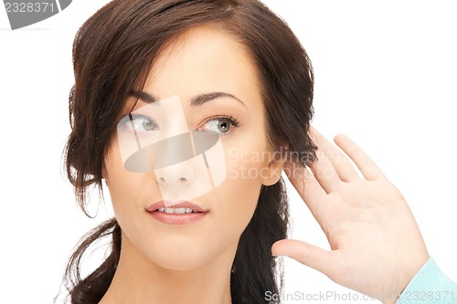 Image of woman listening gossip