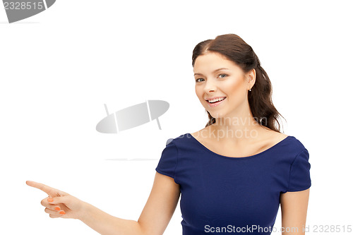 Image of businesswoman pointing her finger