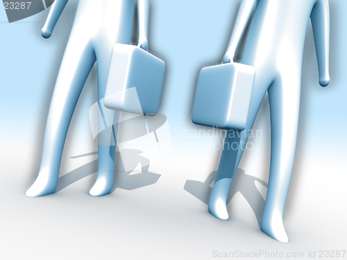 Image of 3d people holding briefcases.