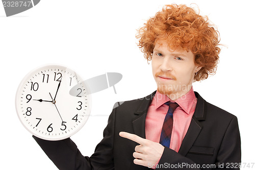 Image of man with clock