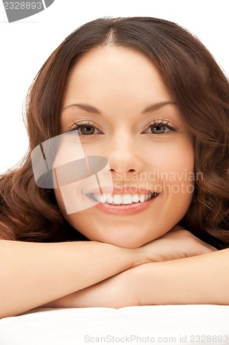 Image of beautiful woman in spa salon