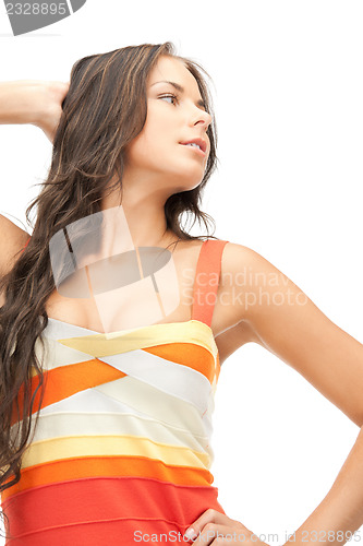 Image of lovely woman in elegant dress