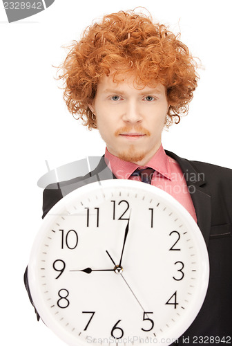 Image of man with clock