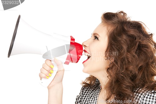 Image of woman with megaphone