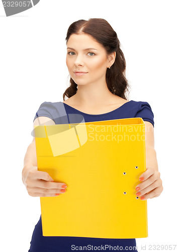 Image of woman with folders