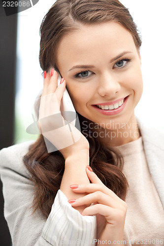 Image of businesswoman with cell phone