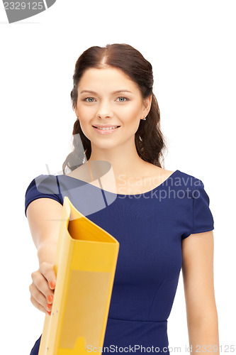 Image of woman with folders