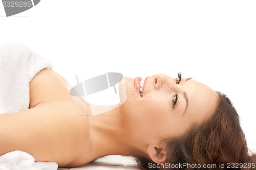 Image of beautiful woman in spa salon