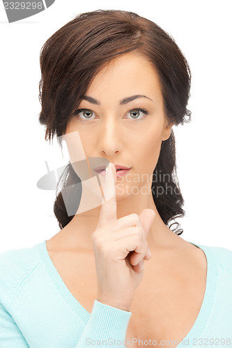 Image of finger on lips