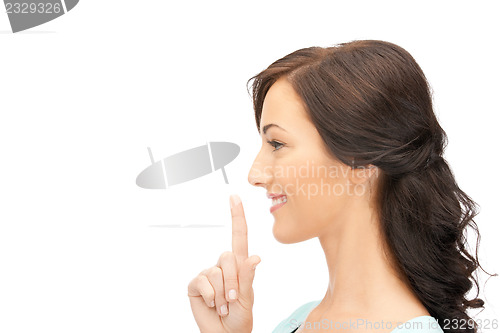 Image of finger on lips