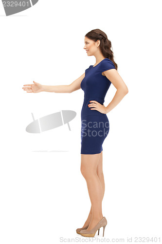 Image of woman with an open hand ready for handshake