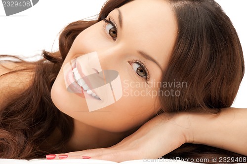 Image of beautiful woman in spa salon