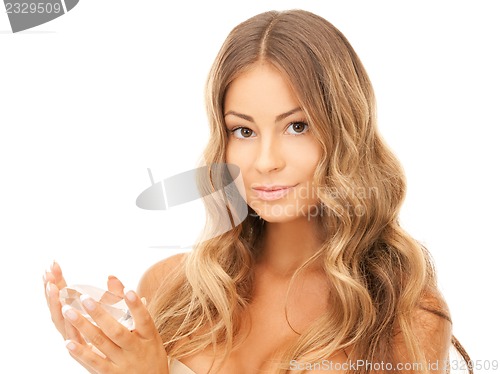 Image of lovely woman with big diamond