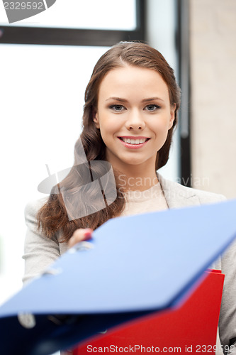 Image of woman with folder