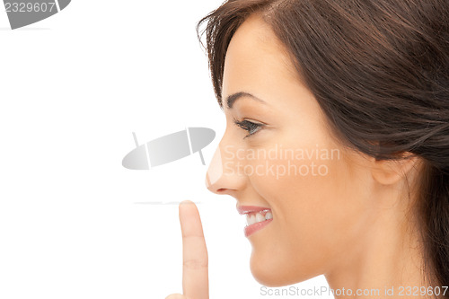 Image of finger on lips