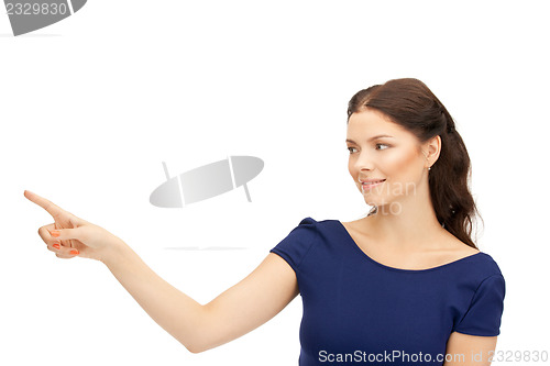 Image of businesswoman pointing her finger