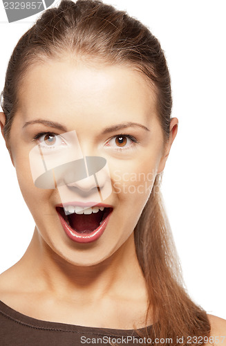 Image of happy screaming teenage girl