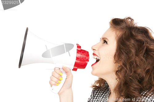 Image of woman with megaphone