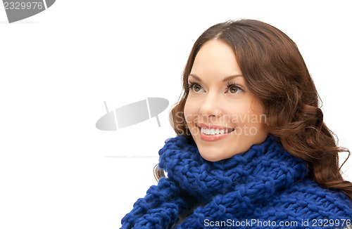 Image of beautiful woman in muffler