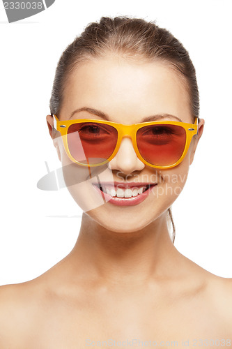 Image of happy teenage girl in shades
