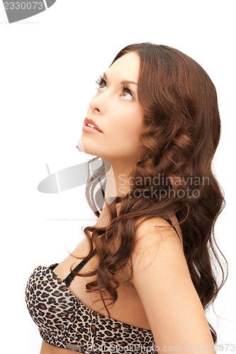 Image of beautiful woman in bra