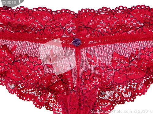 Image of Red lacy lingerie
